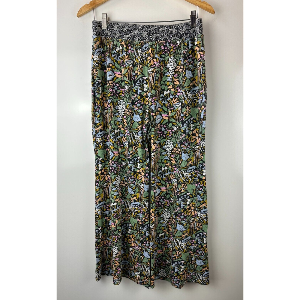 By Anthropologie Printed Pants Flare Leg Lounge Stretch Pull On Women's Medium - Picture 2 of 15